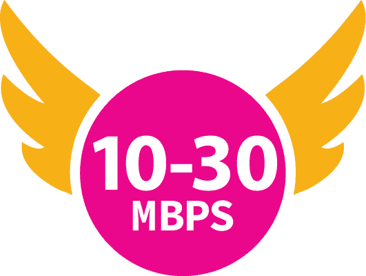 10 to 30 Mbps